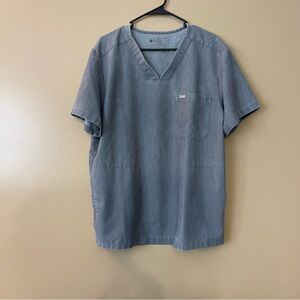 Figs Men's Gray V-Neck Scrub shirt